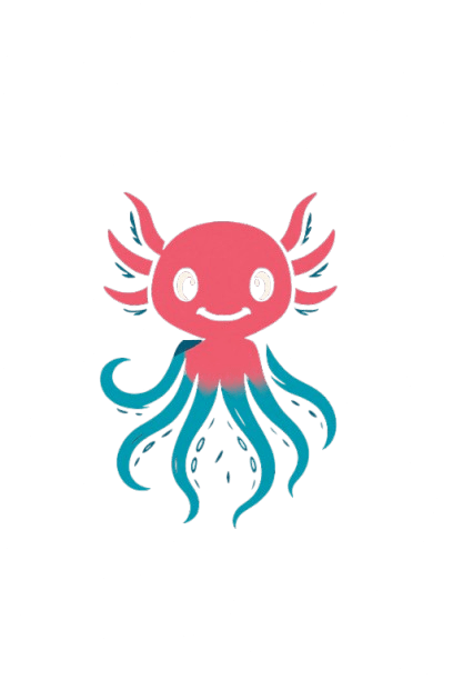 Monty - MontaQ Labs Axolotl Squid Mascot
